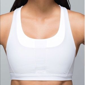 NEW Lululemon Run Stuff Your Bra II Gray Stripe 12